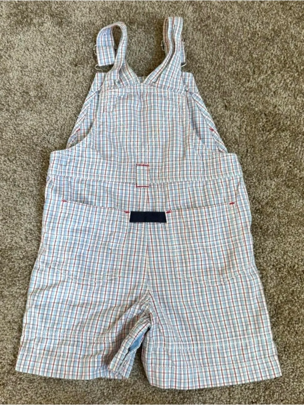 Vintage 2000 Gymboree plaid overalls 18 mos